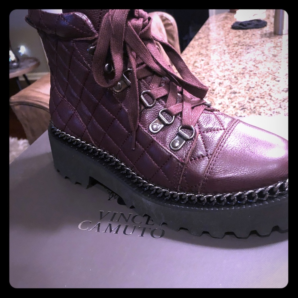 Vince Camuto Maissa leather boots Mahogany Red